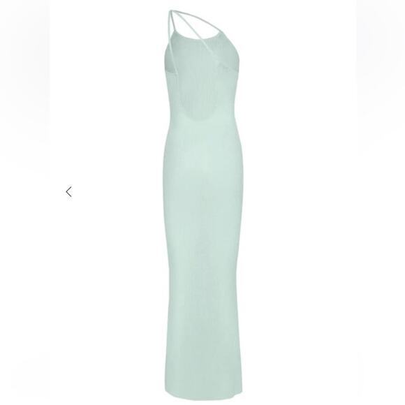 Auteur Studio Nour Rib Knit Maxi Dress Women’s Size XL Ivory Sheath Strappy - Picture 14 of 16